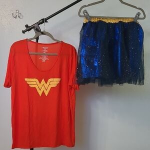 Wonder Woman Red and Blue Costume Set